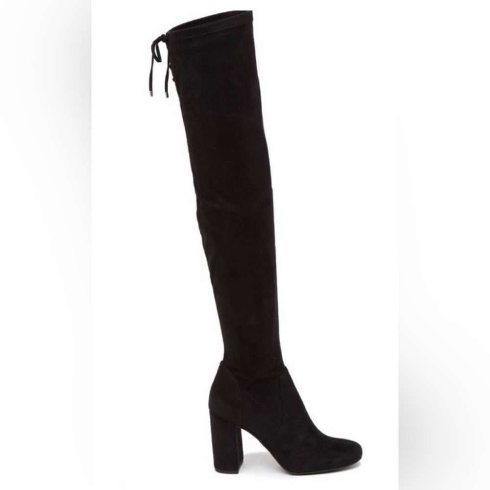 bp. Black Suede Over-the-Knee Block Heel Boot